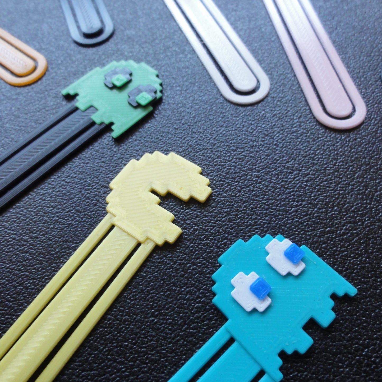 Custom Pac-Man Themed Bookmarks x5, Retro Arcade game style bookmark, Fun Pac-man Bookmark Decoration!